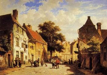 unknow artist European city landscape, street landsacpe, construction, frontstore, building and architecture. 317 oil painting image